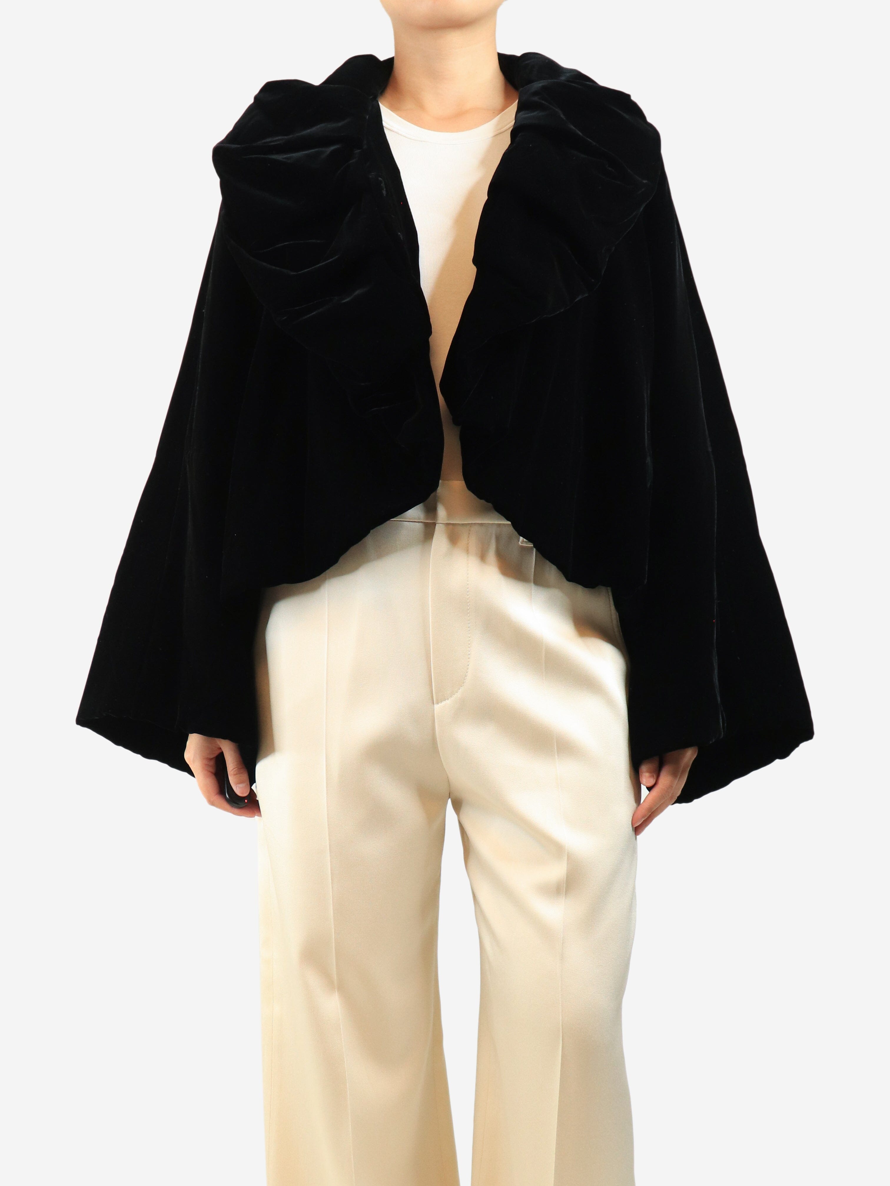 Black velvet jacket - size UK 10 Coats & Jackets Giorgio Armani 