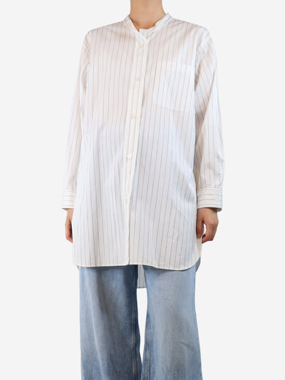 White striped long shirt - size UK 10 Tops Margaret Howell 