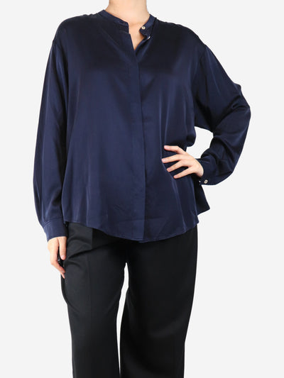Navy blue silk blouse - size UK 10 Tops Forte Forte 