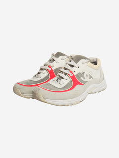 Grey suede and leather trainers - size EU 40 Trainers Chanel 