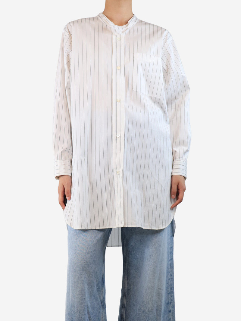 White striped long shirt - size UK 10 Tops Margaret Howell 