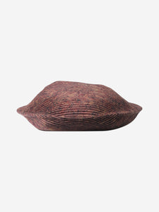 Pleats Please Dark brown pleated beret