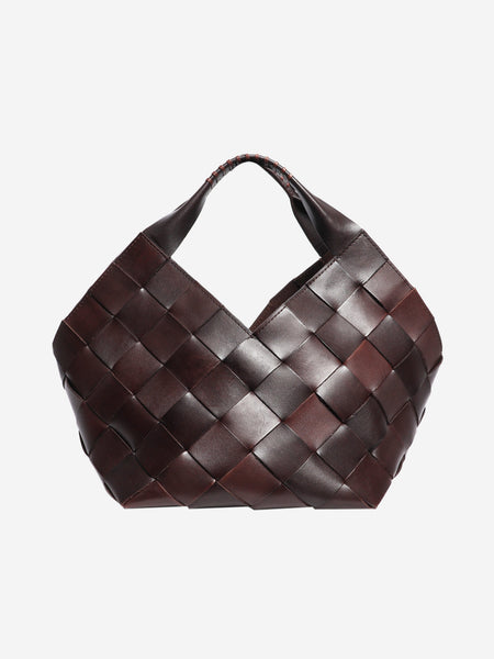 Dark brown Castello leather tote product image