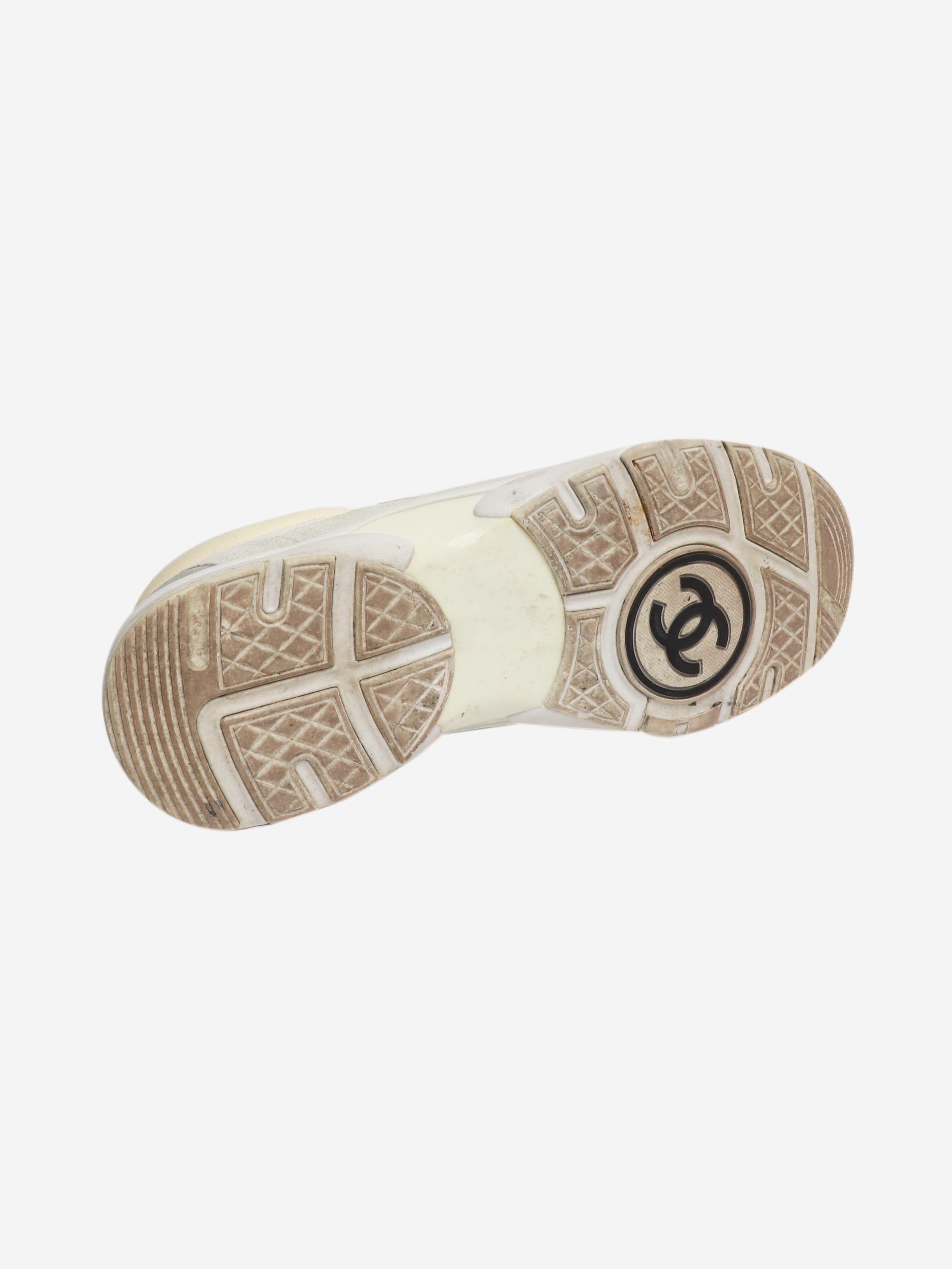Grey suede and leather trainers - size EU 40 Trainers Chanel 