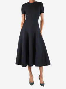 Valentino Black fit and flare midi dress - size UK 6