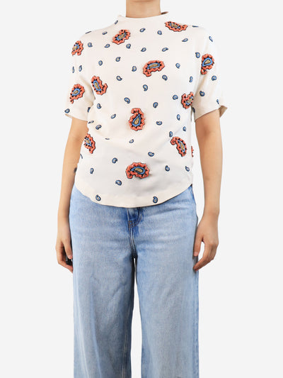 Cream beaded top - size UK 10 Tops Joseph 