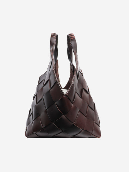 Dark brown Castello leather tote alternate image
