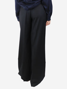 Gabriela Hearst Black belted wide-leg trousers - size UK 10