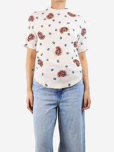 Joseph Cream beaded top - size UK 10