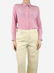 Gucci Pink crepe shirt - size UK 12