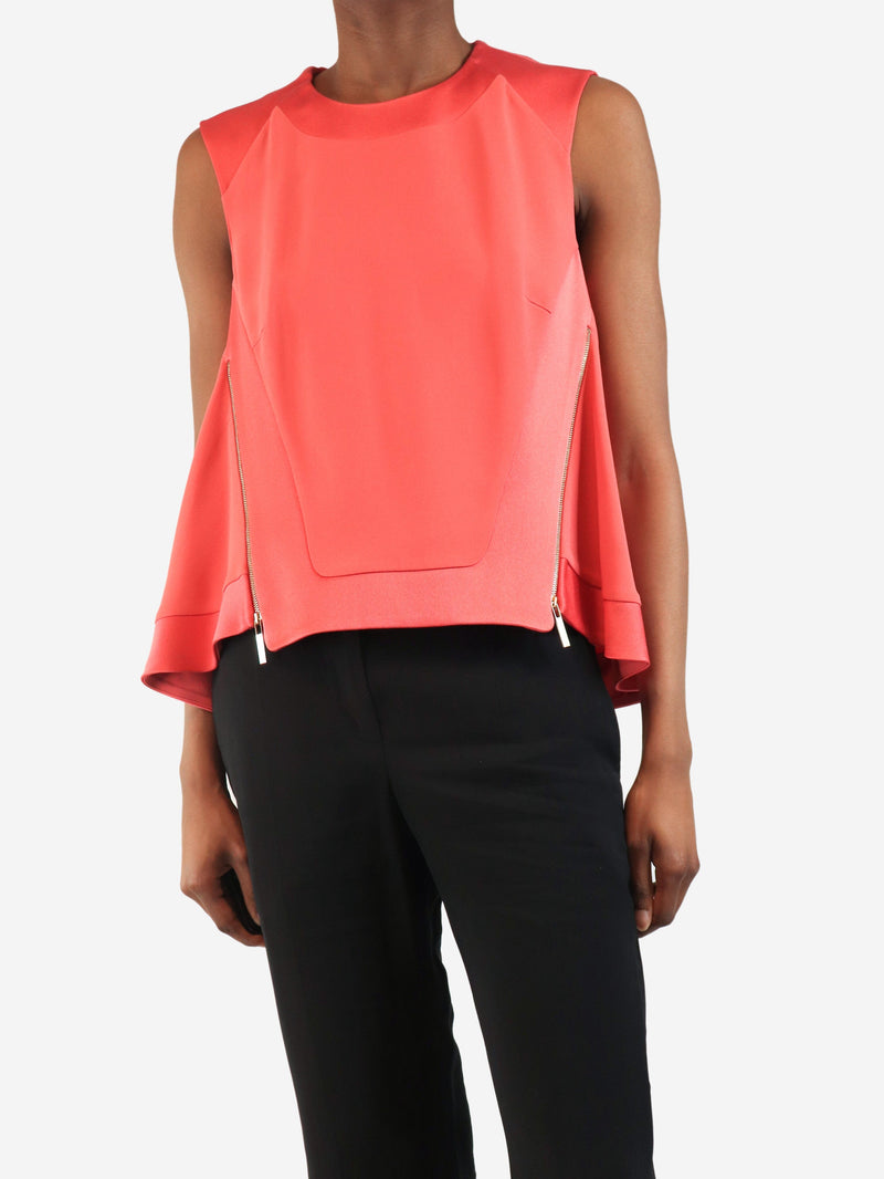 Pink sleeveless zip-front top - size UK 6 Tops Elie Saab 