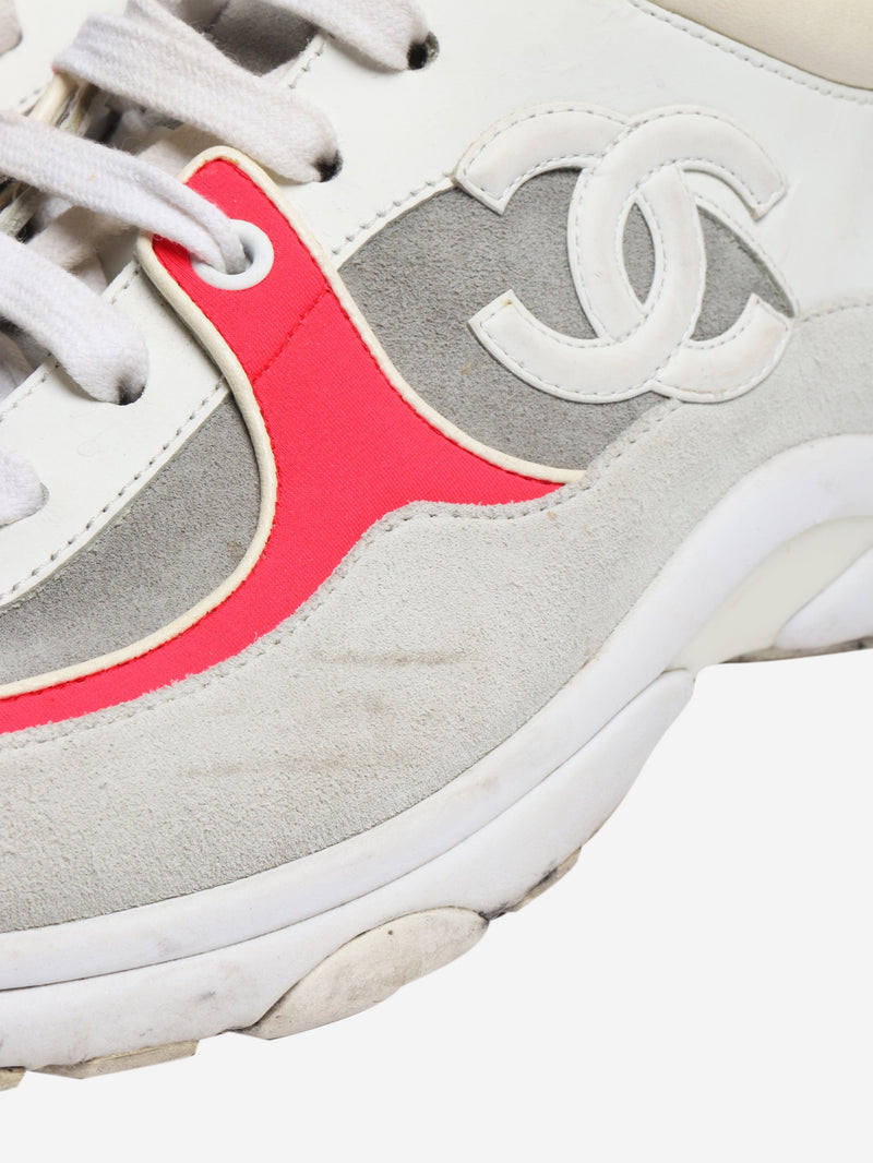 Grey suede and leather trainers - size EU 40 Trainers Chanel 