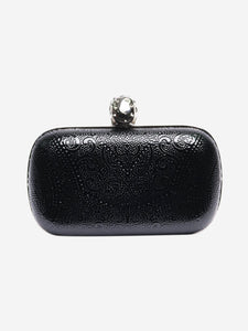 Alexander McQueen Black skull clutch