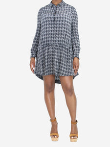 Marc by Marc Jacobs Navy blue printed mini shirt dress - size M