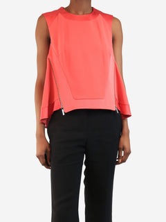 Pink sleeveless zip-front top - size UK 6 Tops Elie Saab 
