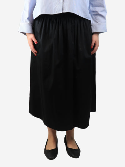 Black elasticated cotton midi skirt - size M Skirts The Row 