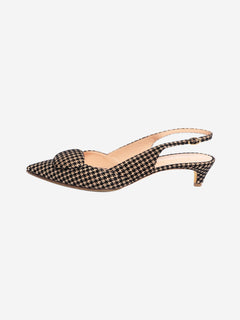 Neutral and black houndstooth slingback heels - size EU 40 Heels Rupert Sanderson 