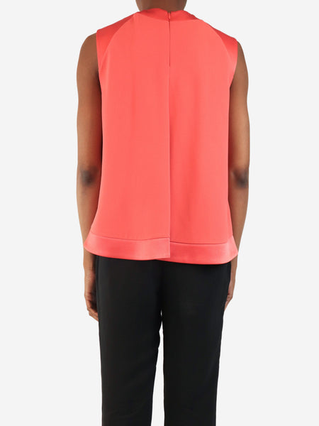 Pink sleeveless zip-front top - size UK 6 alternate image