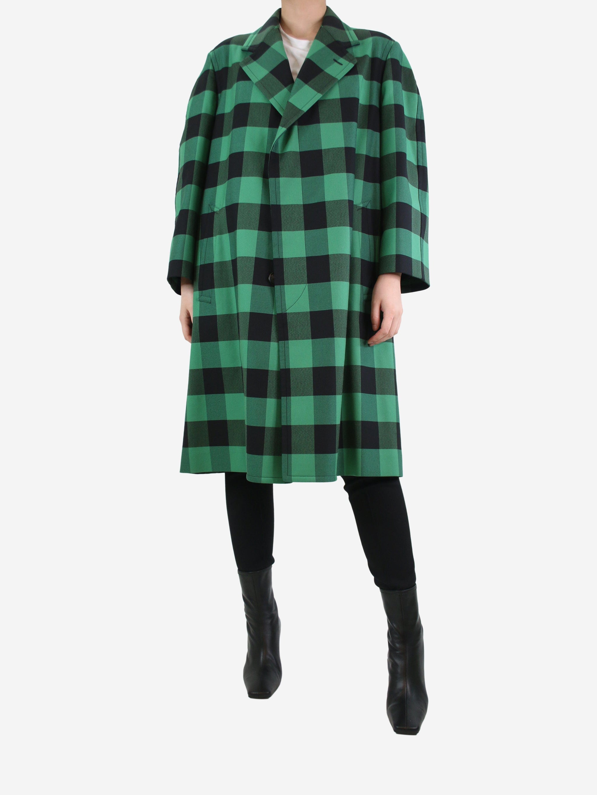 Balenciaga check hot sale coat