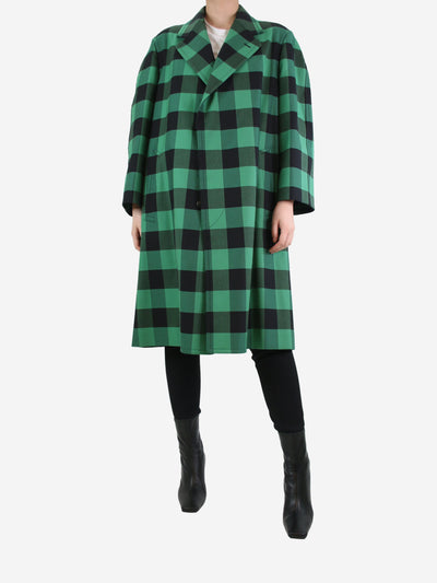 Green and black check coat - size UK 6 Coats & Jackets Balenciaga 