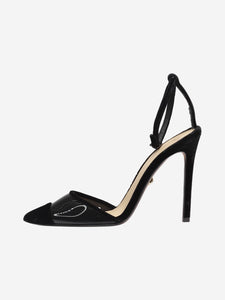 Alevi Black velvet and pvc heels - size EU 37.5