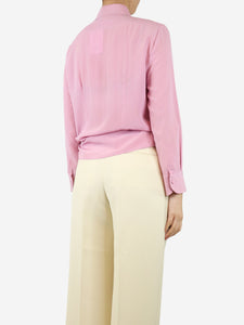 Gucci Pink crepe shirt - size UK 12