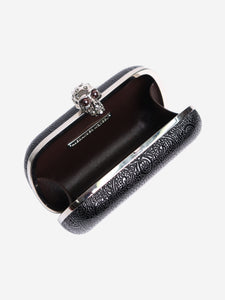 Alexander McQueen Black skull clutch