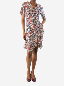 Isabel Marant Multicolour printed ruched front dress - size UK 6