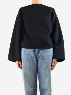 Navy wool long sleeve top - size UK 8 Tops Toteme 