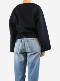 Navy wool long sleeve top - size UK 8 Tops Toteme 