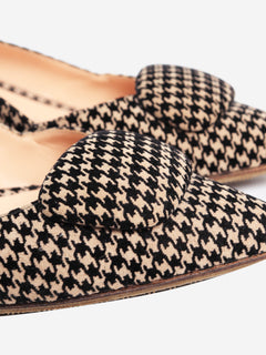 Neutral and black houndstooth slingback heels - size EU 40 Heels Rupert Sanderson 