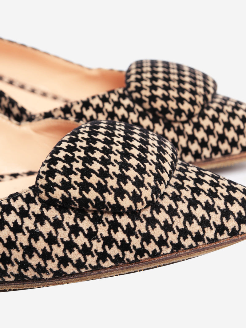 Neutral and black houndstooth slingback heels - size EU 40 Heels Rupert Sanderson 