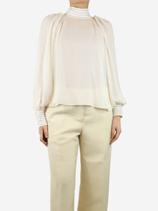 Veronica Beard Off-white silk blouse - size UK 8