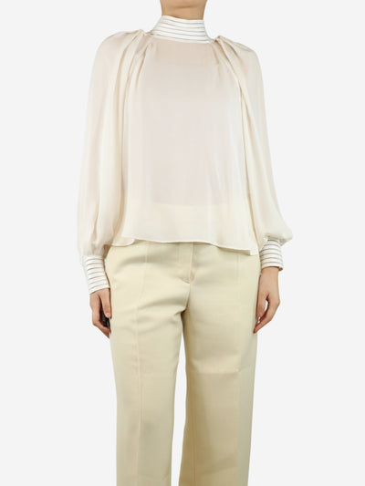 Off-white silk blouse - size UK 8 Tops Veronica Beard 