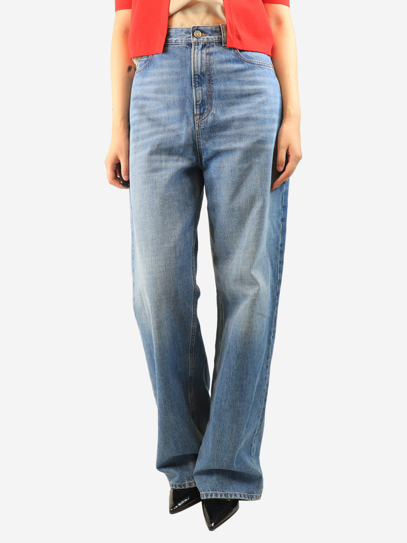 Blue straight-leg denim jeans - size UK 8 Trousers Valentino 
