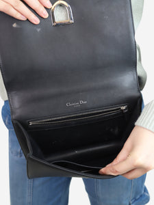 Christian Dior Black 2016 patch embroidered shoulder bag