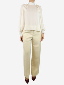 Valentino Cream tailored trousers - size UK 10