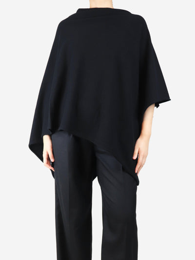 Black cashmere poncho - One size Knitwear Crimson 