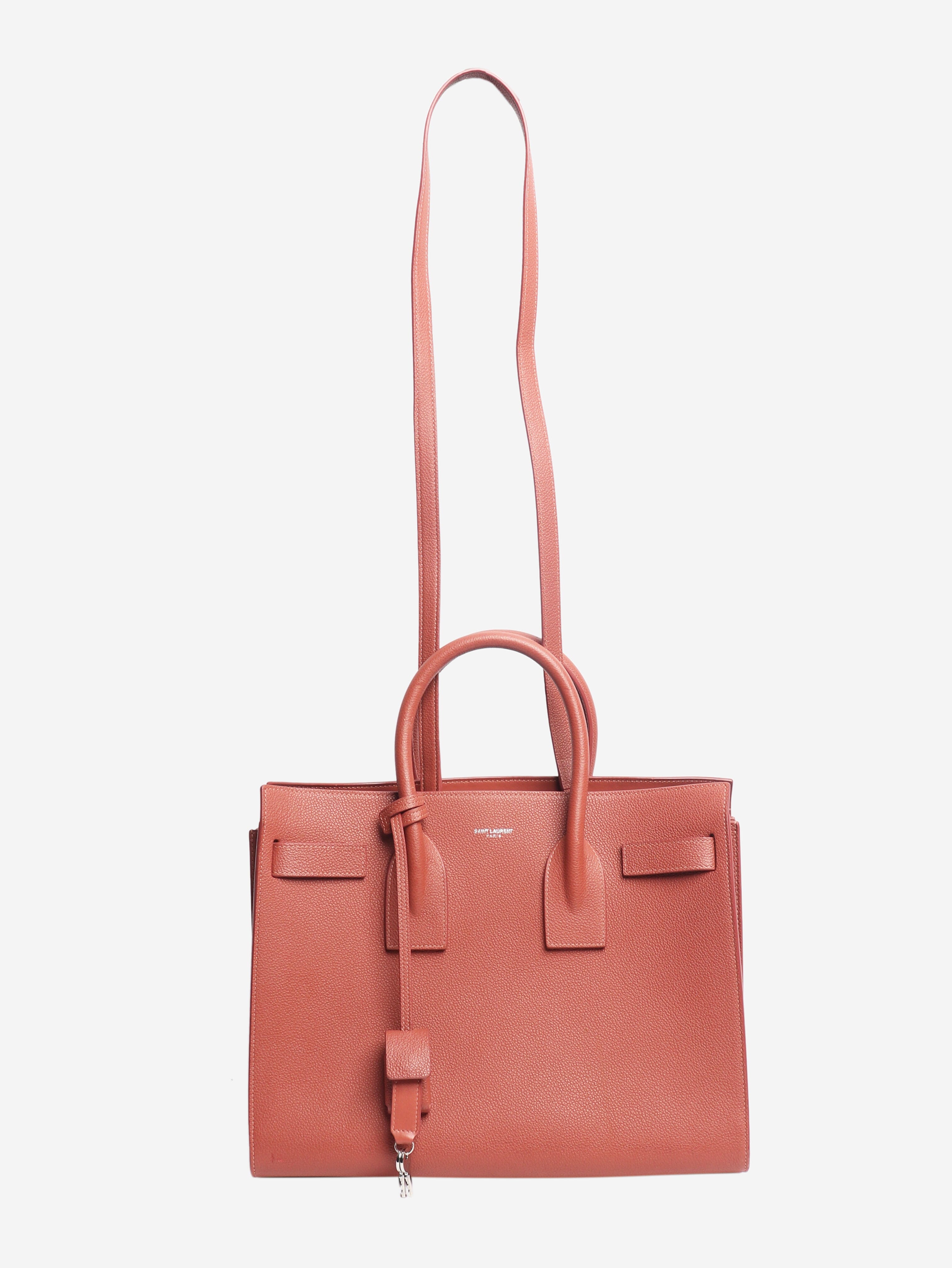 Pink Sac de Jour leather tote bag Tote Bags Saint Laurent 