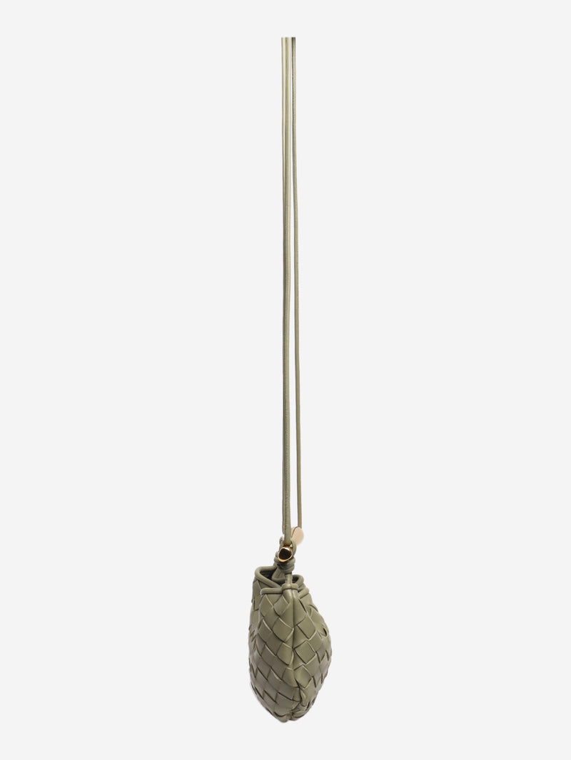 Green Sardine mini Intrecciato leather bag Cross-body bags Bottega Veneta 