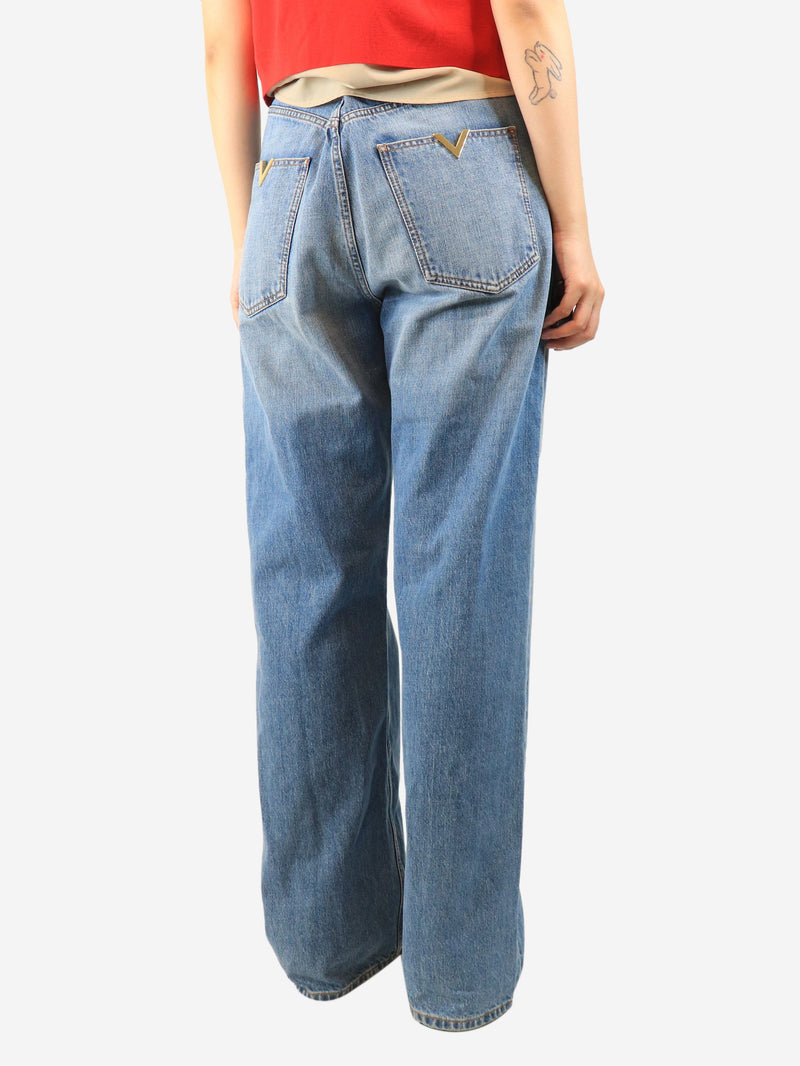 Blue straight-leg denim jeans - size UK 8 Trousers Valentino 