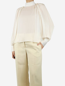 Veronica Beard Off-white silk blouse - size UK 8