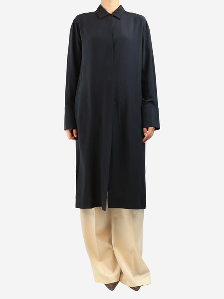 Black crepe shirt dress - size UK 12 product image