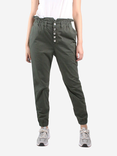 Green high-rise tapered trousers - size UK 12 Trousers Veronica Beard Jeans 