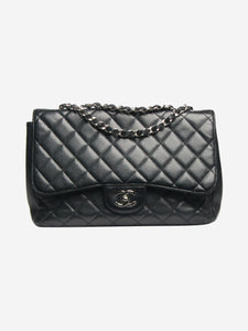 Chanel Black 2009 jumbo caviar Classic Single Flap bag