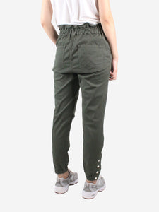 Veronica Beard Jeans Green high-rise tapered trousers - size UK 12