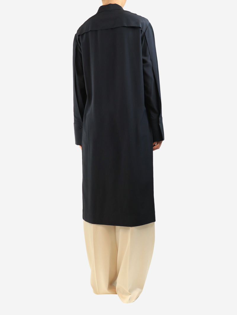 Black crepe shirt dress - size UK 12 Dresses Joseph 