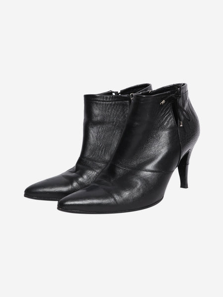 Black leather ankle boots - size EU 41 alternate image