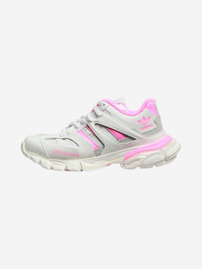 Balenciaga x Adidas White and neon pink Track sneakers - size EU 38