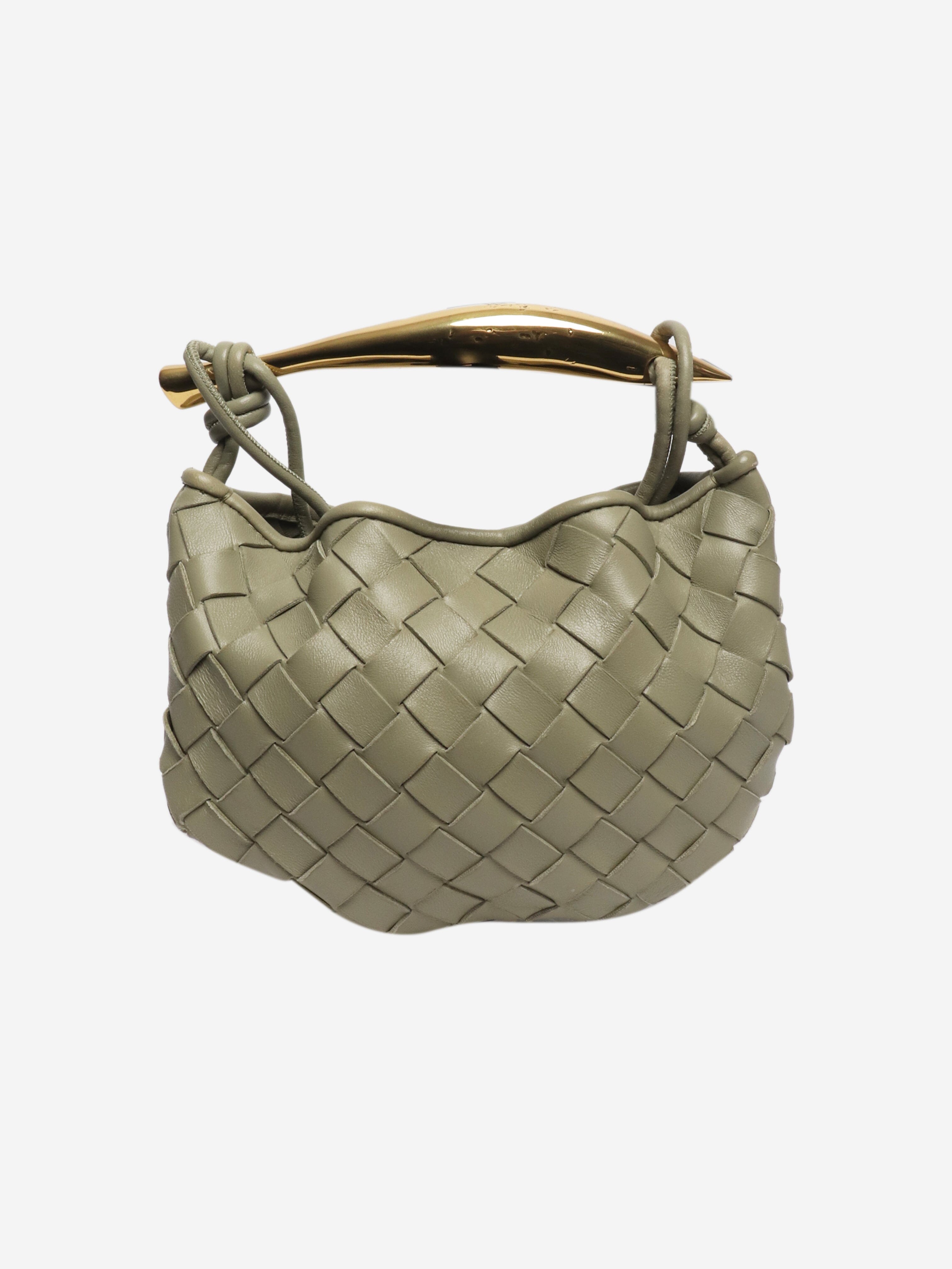 Green Sardine mini Intrecciato leather bag Cross-body bags Bottega Veneta 